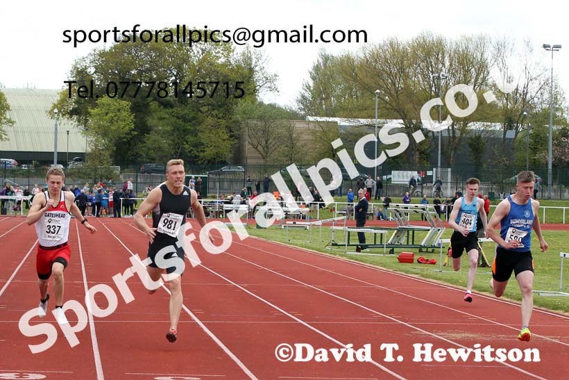 100 metres, 2021 NECAA Middlesbrough Open Meting, Sunday, May 9th. Photo: David T. Hewitson/Sports for All Pics